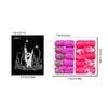 Square Press On Nail Flower Fake Nail Glues On Nail Artificial Acrylic Nail 12 Size 48pcs Stick On Nail for Women Girls