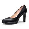 Women Shoes New Genuine Leather Women's High Heel Shoes Pointed Stiletto With Shallow Mouth Sexy Large Size Ladies Office Shoes