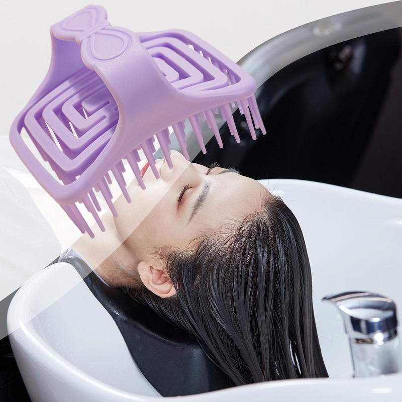 Hollow Out Hair Brush Hollow Hair Scrubber Shampoo Brush Scalp Scrub Massager Gentle Bath Cleaning Comb Bathroom Care Scrubber