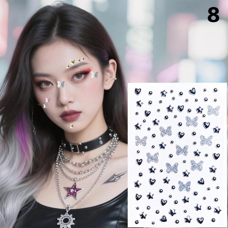 1 Blatt Nicht-Piercing Lippen-Nagel-Aufkleber Selbstklebend Wasserdicht Wiederverwendbar Falscher Lippen-Nagel Augenbrauenring Körper Bauchnabel Schmuck