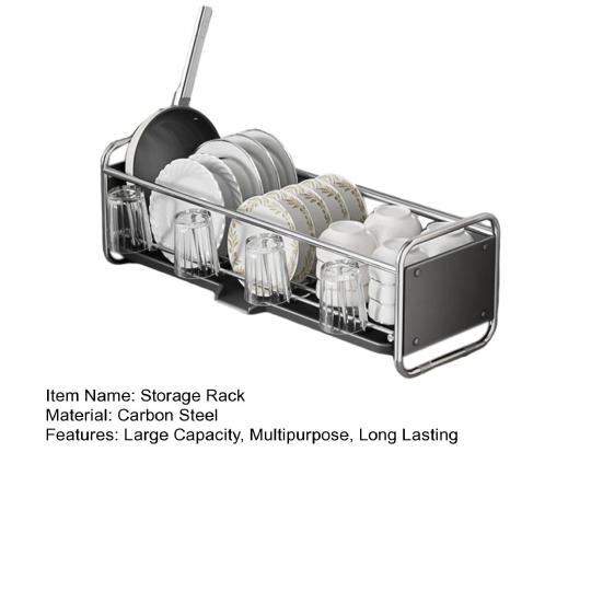Dish Drain Rack Sponge Holder Large Capacity Strong Load-bearing Multi-purpose Sink
