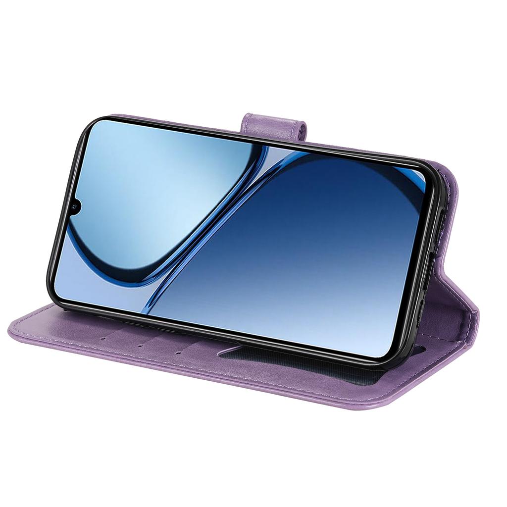 Para Realme Note 60x 4G/C63 4G/C61 4G/Note 60 Capa Padrão Floral Carteira de Couro PU com Suporte Capa de Telefone