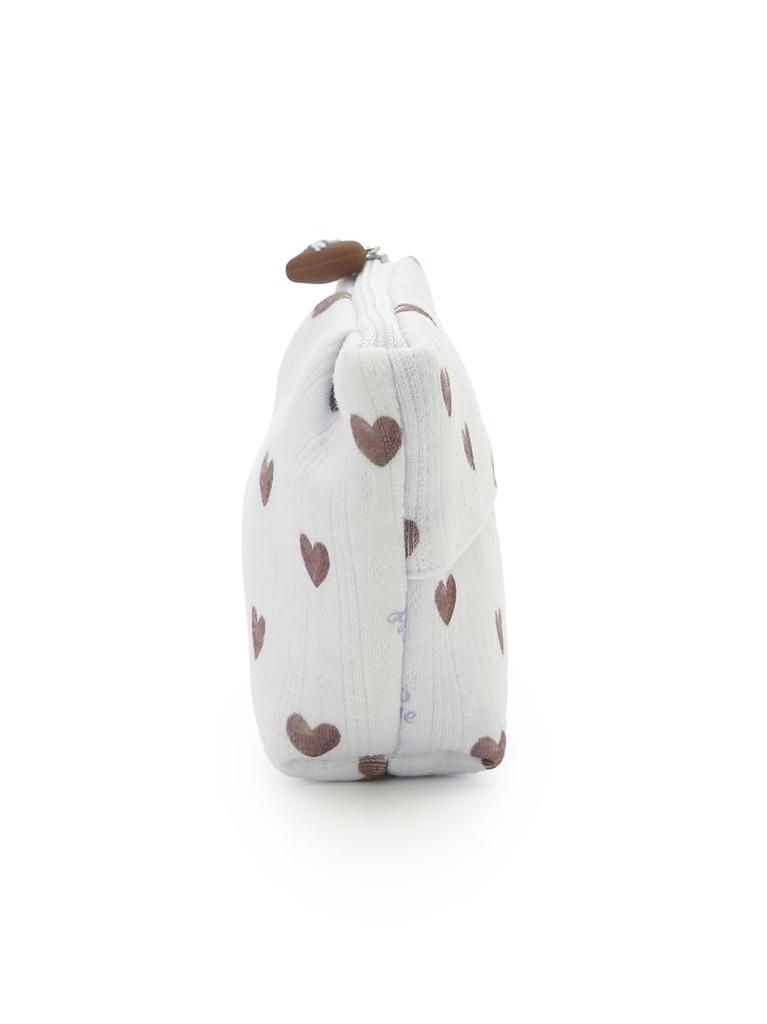 Ribbed Heart Pattern Tissue Pouch PWGB262621 BLU F [Gelato Pique] Women's