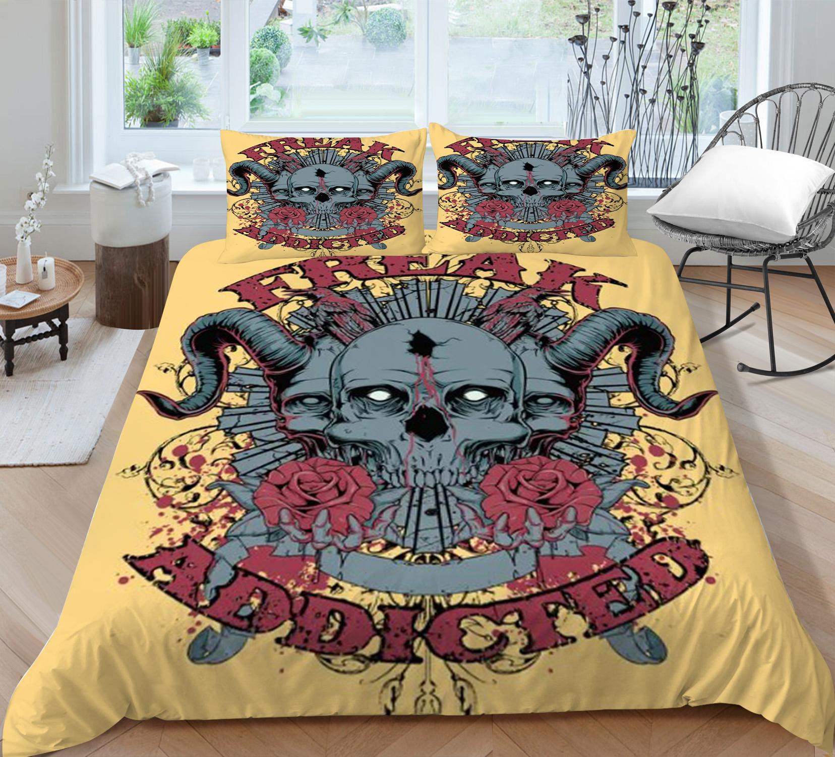 

3D Череп Принт Домашний Покрывало Постельное Белье Чехлы Студенческое Общежитие Наволочка Полиэстер Теплое Одеяло Покрывало EU Single 135x200cm