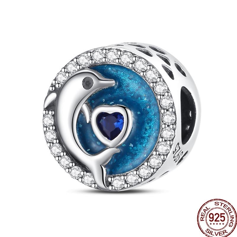 Copper Ocean Series Octopus Starfish Sea Fish Charms Beads Fit 3Mm Bracelets Diy Madam Jewelry Gift