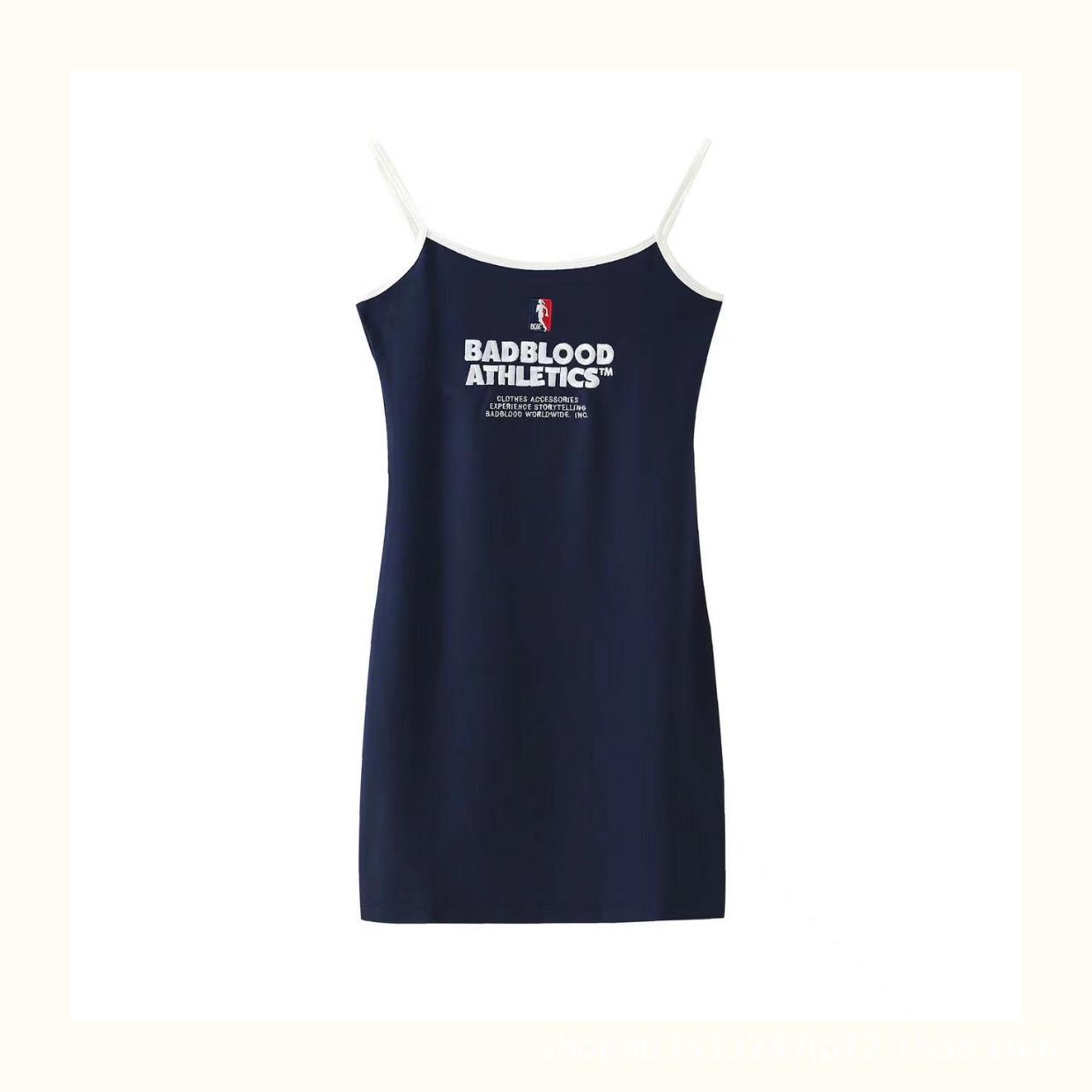 Badblood BCAC Series Hot Girl Camisole Vest & Hip-Hugging Skirt - Trendy American Sexy Base Layer Dress S королевский синий