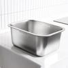 Stainless Steel Basin | Smooth Rolled RimResistant, Vegetable Washing Basin, for Kitchen Sink