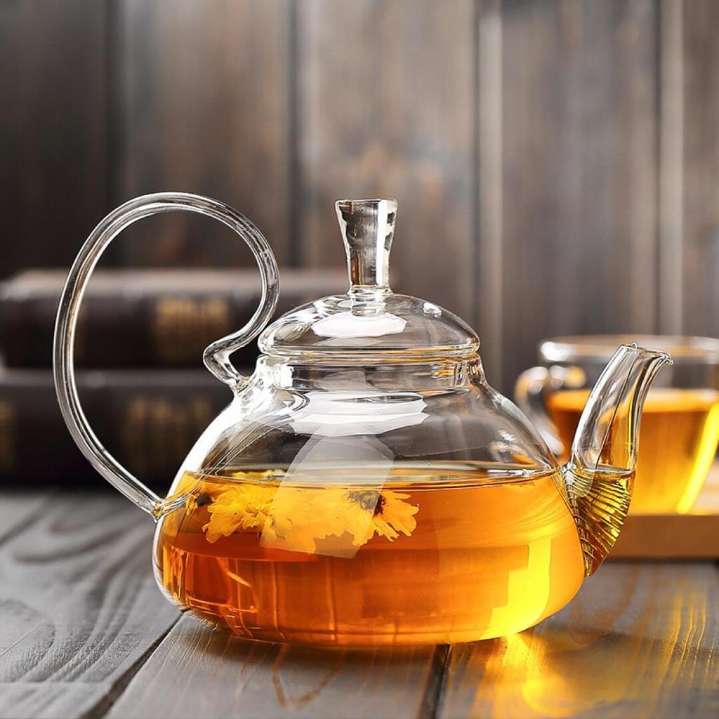 High Borosilicate Glass Bubble Teapot Household Large-capacity Transparent Boiling Teapot Flower Teapot Glass Teapot Teapot