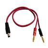 Câble DC5521 Mâle 14AWG vers Fiche Banane 4mm avec Disposition de Polarité Bicolore pour Travaux de Câblage en Laboratoire Scolaire et à Domicile