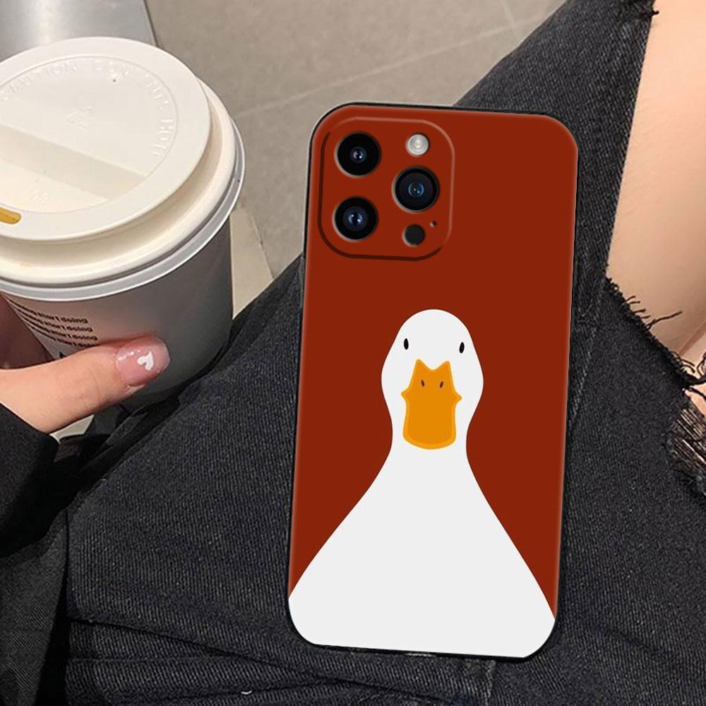 Cartoon Duck Goose Cover Phone Case For iphone Apple 17 AIR 16E 16 15 14 13 12 11 Pro XR Max 8 7 Plus TPU Case Funda Shell Capa