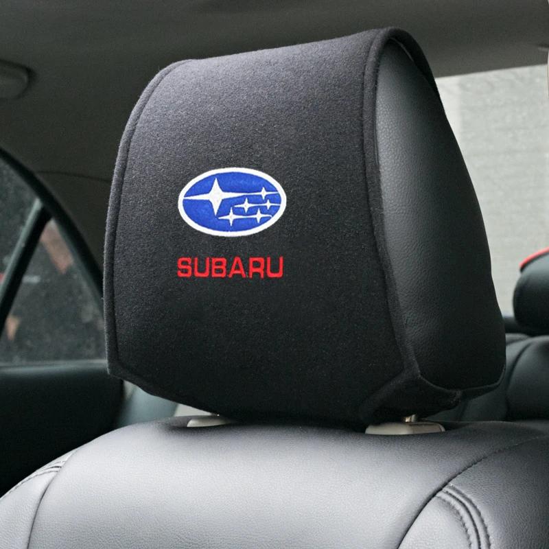 1/2pcs Car Headrest Cover with Phone Pocket for Subaru Forester Impreza Legacy Outback WRX STI Crosstrek BRZ XV rij1