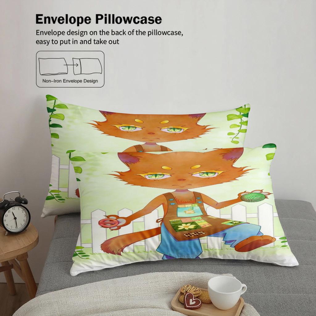 Softville Cozy Town Cute Fern The Quilt Fox Bedding Set With Duvet Cover Pillowcase For Children'S Bedroom Decor