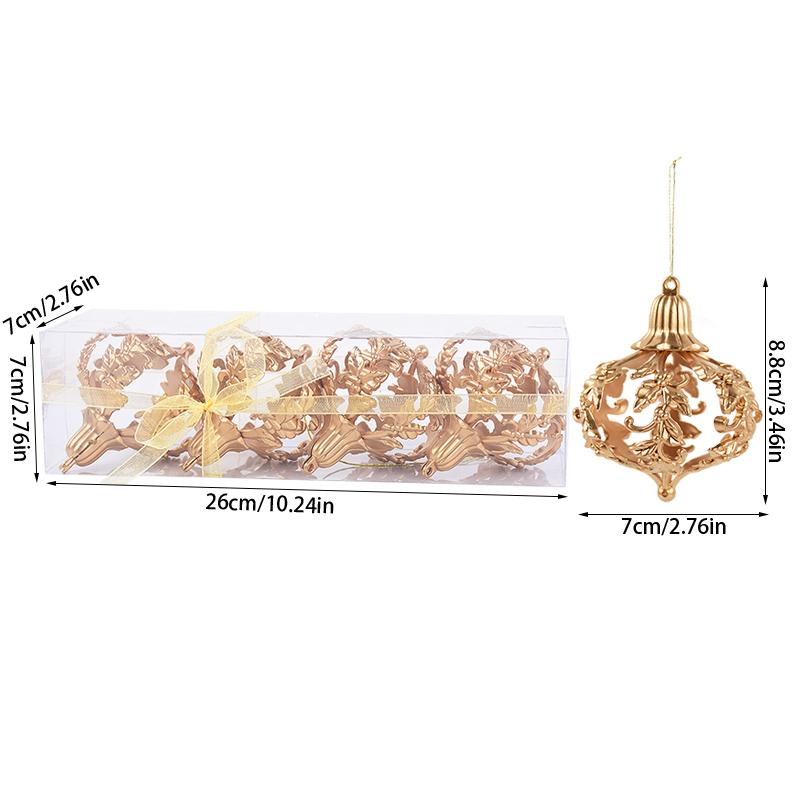 4/8 Stück Weihnachtskugel-Ornamente Gold Hohlstern Anhänger Weihnachtsbaum Hängende Dekoration für Zuhause 2026 Neujahr Navidad Geschenke