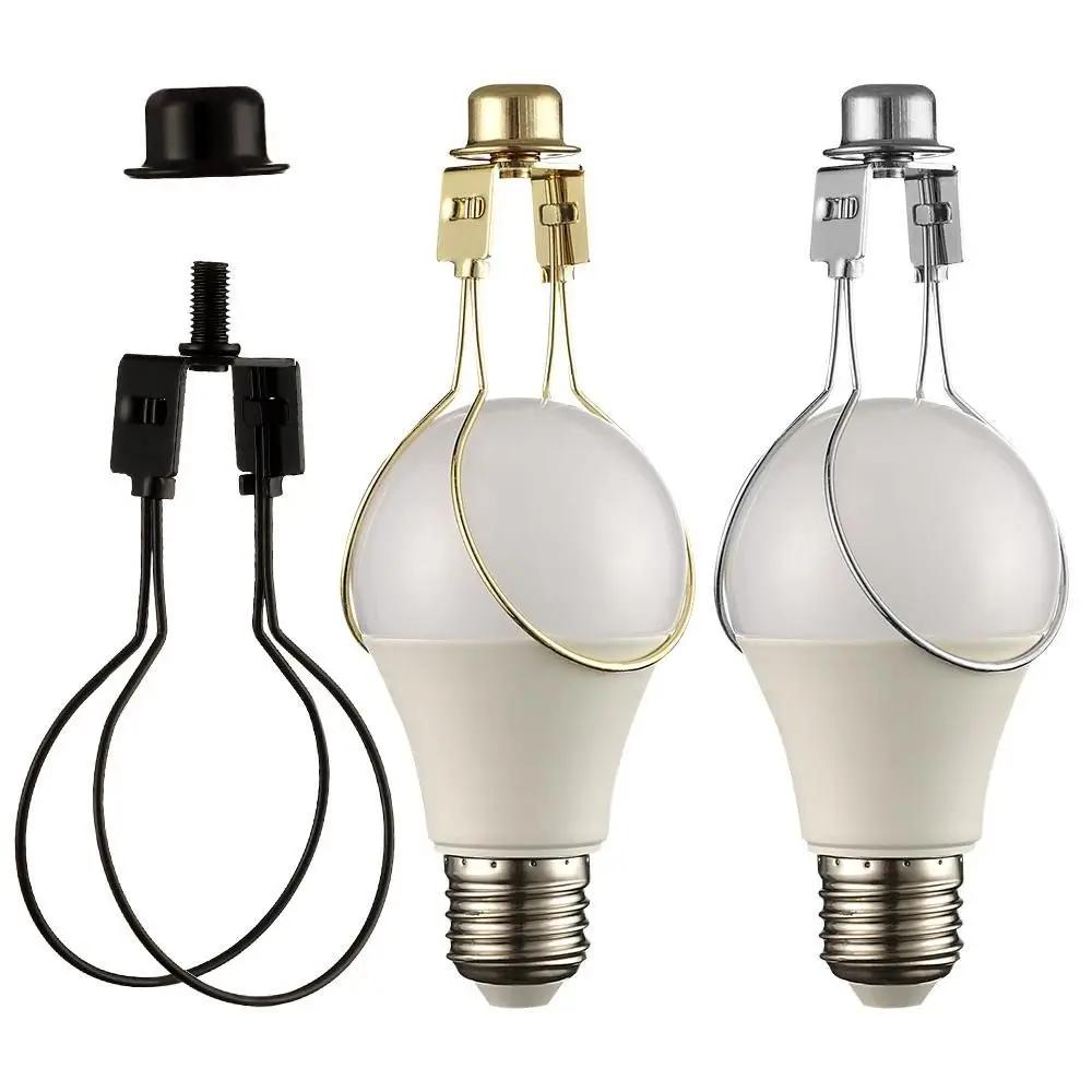 Durable Harp Includes Light Bulb Clip Supporting Iron Lamp Shade Cap Finial Top Holder Adapter Lamp Decoration