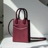 Matt [Refurbished] Wave Cowhide Mini Tote Bag Wine