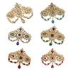 Spilla Robusta in Lega con Cristalli Arabo Marocchini e Design a Frange Intagliate per Accessorio da Sposa