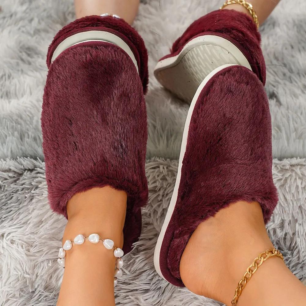 Women's Winter Cotton Slippers, Men's Couple Cotton Slippers, Fuzzy Slippers, Warm Home Cotton Shoes