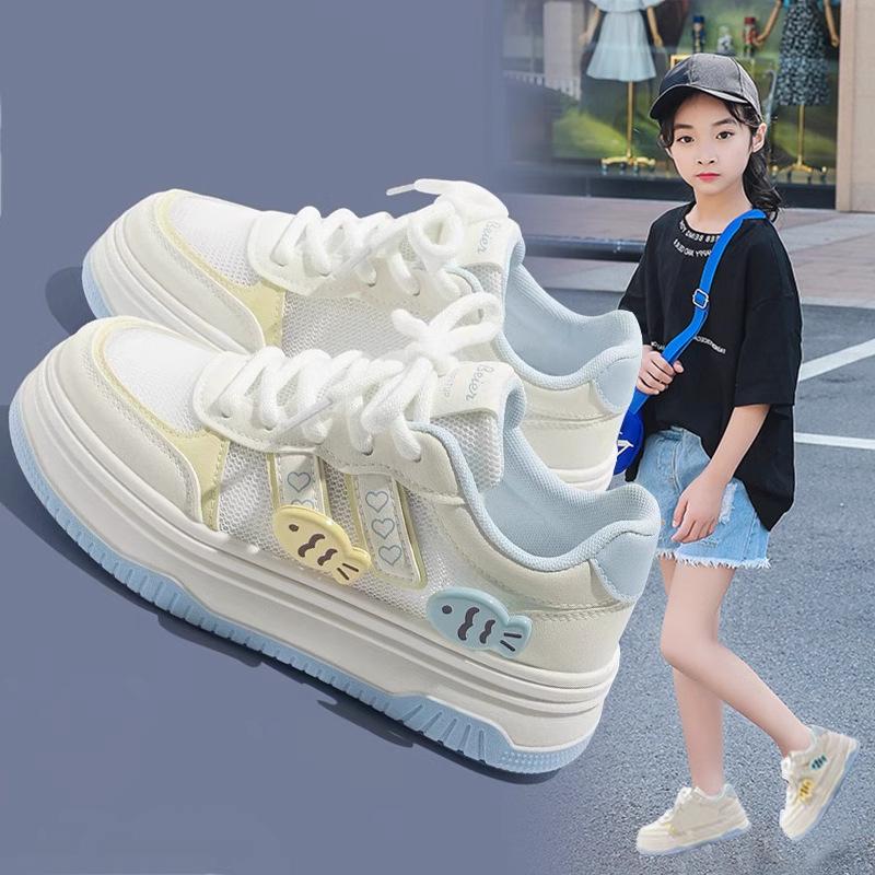 Girls' summer shoes, new styles, popular models, breathable mesh athletic shoes, soft-soled, versatile sneakers, trendy for girls