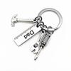 Dad Letters Keychains Creative Hammer Screwdriver Wrench Keyring Handbag Decor Tassel Hanging Pendant Father's Day Gifts