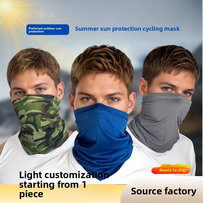 Polyester Ice Silk Cycling Mask Sunscreen Outdoor Sports Scarf & Face Towel for Men Women