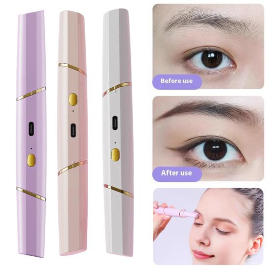2-in-1 Electric Eyebrow Trimmer And Nose Hair Groomer for Women USB Rechargeable Facial Hair Trimmer Portable Pain-Free Precision Grooming Tool