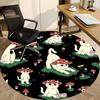 1pc Mushroom Cats Office Round Area Rug,  Mat Suitable For Office, Under Office Chairs Bedroom Living Room Home Decor, Room Deco