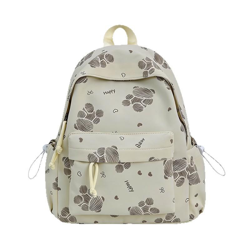 Schoolbag Cute Cartoon Bear Backpack Female Korean High Value Junior High School Student Elementary School Bag Lightweight Travel Small Backpack