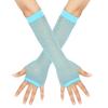 Womens Long Fishnet Net Gloves Fingerless Mesh Gloves Punk Rock Fancy Night Club Party Arm Warmer Gloves Sexy Gloves