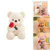 Cute Cartoon Rose Teddy Bear Plush Toy Doll Pillow Wholesale Factory Supplier