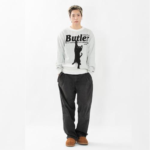Keuluchi Cat Butler Knit Sweater (White)