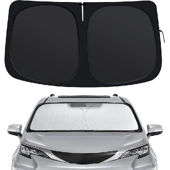 Windshield Sun Shade Compatible With Hyundai Sonata -2025, Front Window Shades Fit For Sonata, Foldable Car Sun Shield With Steering Wheel Sunshade