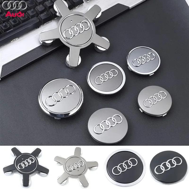 60/61/68/69mm Audi Car Wheel Center Cap Emblem Hub Covers Badge For Audi A8 A5 A6 C5 C6 C7 A7 A3 A4 B5 B6 B7 B8 B9 Q3 Q5 Q7 TT
