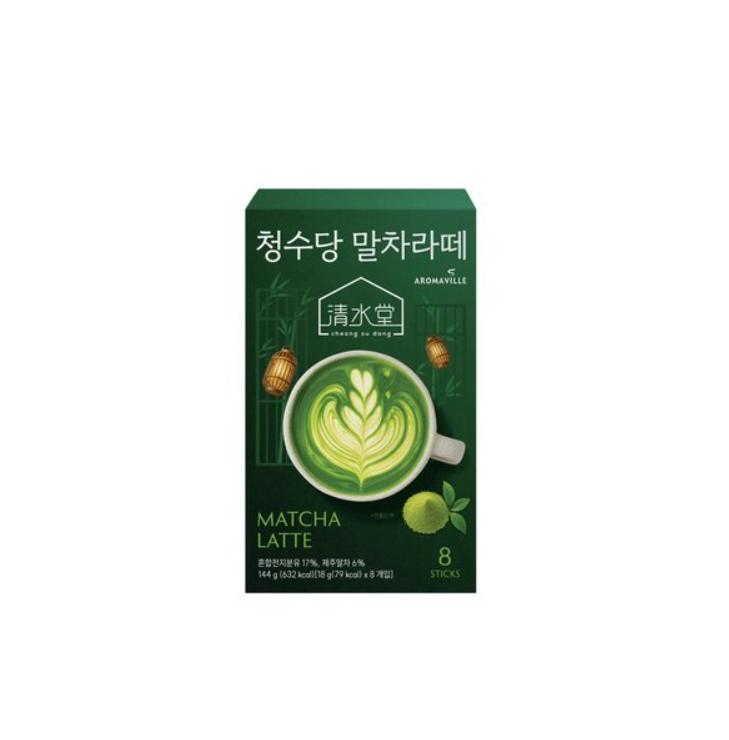 Cheongsudang Matcha Latte Premium Korean Café Style Mix 8 Sticks 1 box