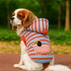 Cartoon Pattern Striped Dog Hoodie Warm Pet Hooded Jacket Cute Dog Sweatshirt  for Autumn Winter