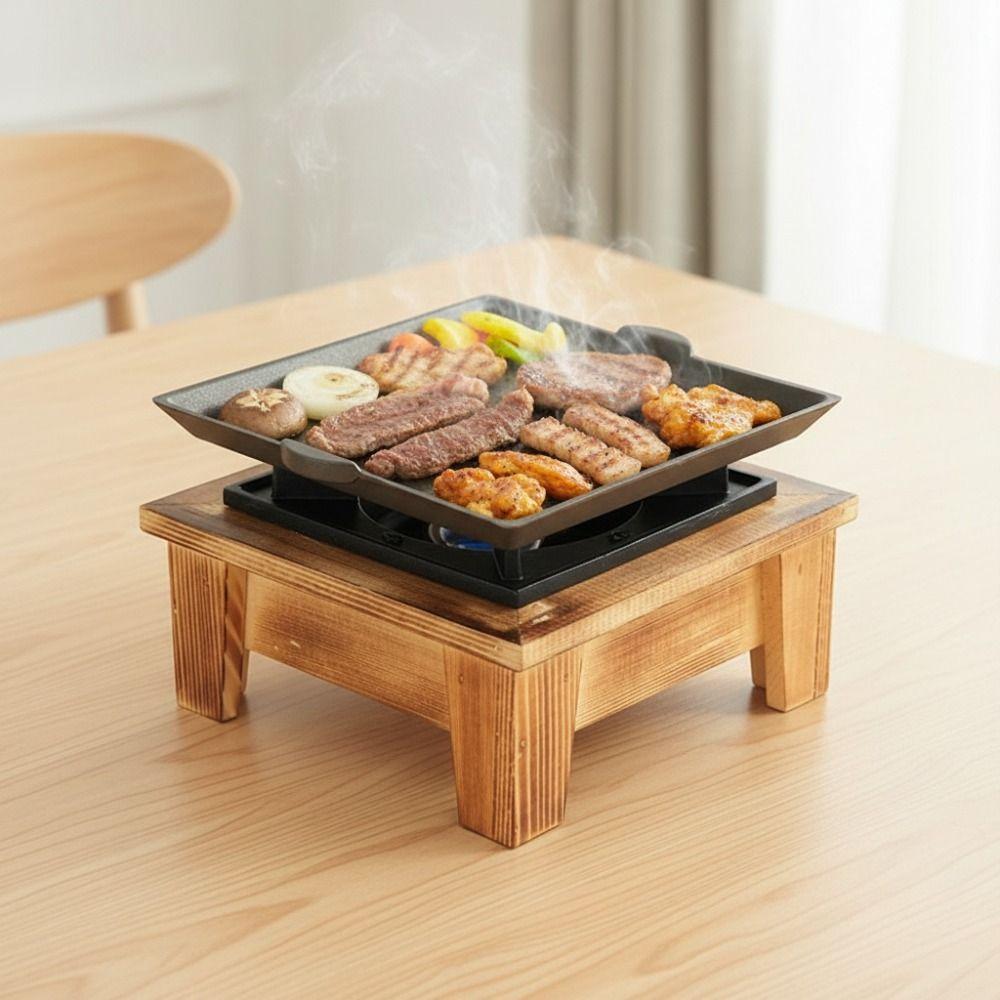Holzrahmen Grill Ofen Ofen Aluminium Zink Zinklegierung Holzkohle Ofen Herd Camping Ofen Herd Restaurant