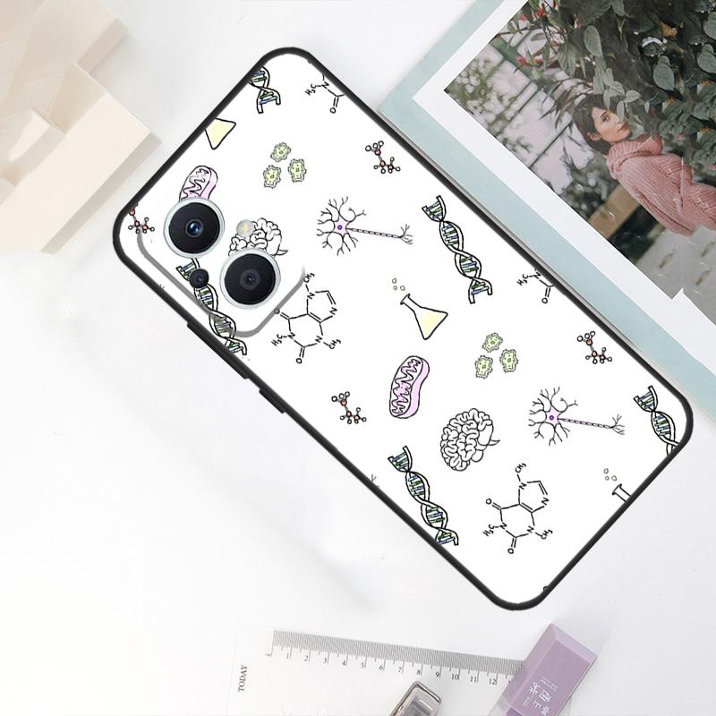 

Retro DNA Science Illustration Case For OPPO Reno 11F 4Z 5Z 8T 10 Pro 4 6 7 8 5 Lite OPPO Find X6 Pro X2 X3 X5 Lite Cover OPPO Reno5 Z