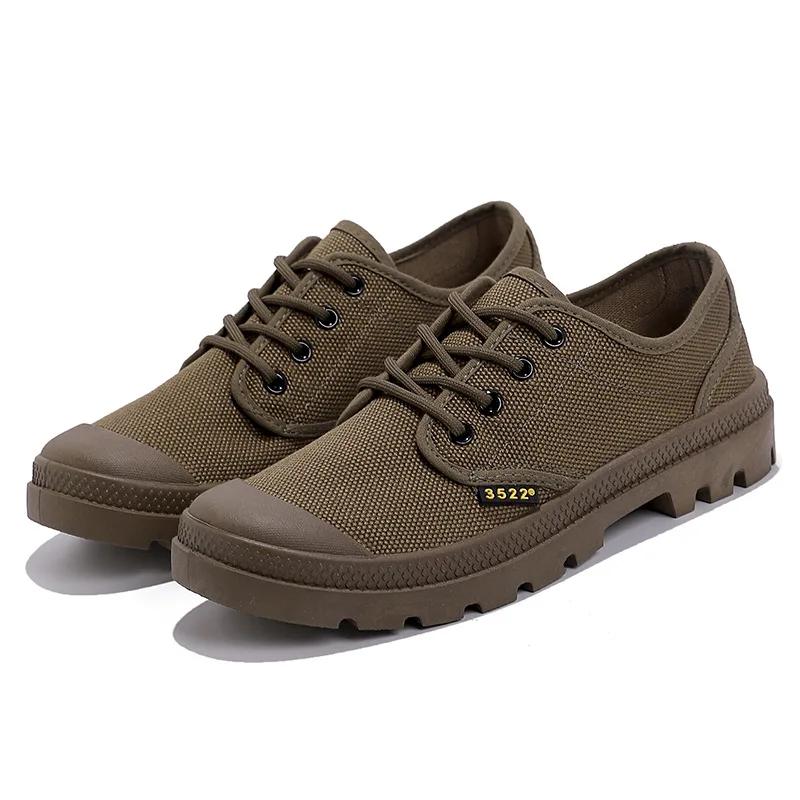 

Кроссовки из парусины для мужчин, дышащая спортивная обувь для активного отдыха, износостойкая мужская походная обувь, модная рабочая обувь на шнуровке для тренировок, мужская 38 хаки