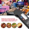 LCD Digital Food Thermometer with Foldable Probe Kitchen Cooking BBQ Grill Temp Tester Black