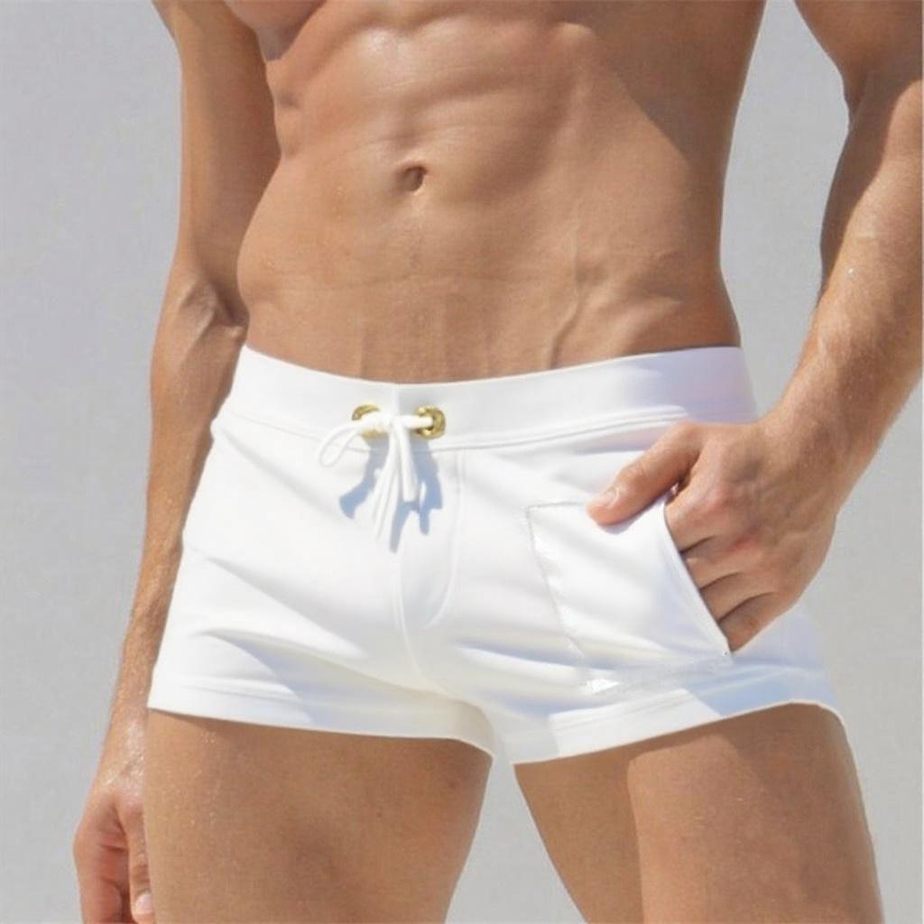 Men's Swimming Trunks, Boxer Swimming Trunks, Back Pocket Design, Beach Pants, Beach Pants.