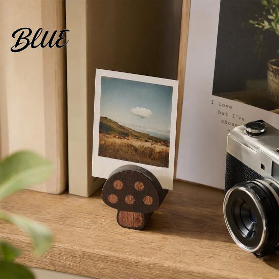 Postcard Display Holder Wooden Mushroom Place Card Holder Mini Hedgehog Table Number Stand