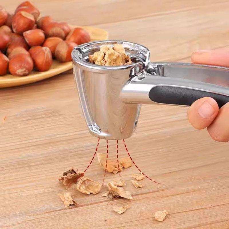 Multifunction Stainless Steel Nutcracker Opener & Peeler Kitchen Nutcracker Shell Clip Tool Clamp Plier Cracker