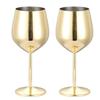 1/2pcs Stainless Steel Cocktail Glasses Red Wine Champagne Glass Drinkware Shatterproof Metal Cups For Home Bar Dinner Party