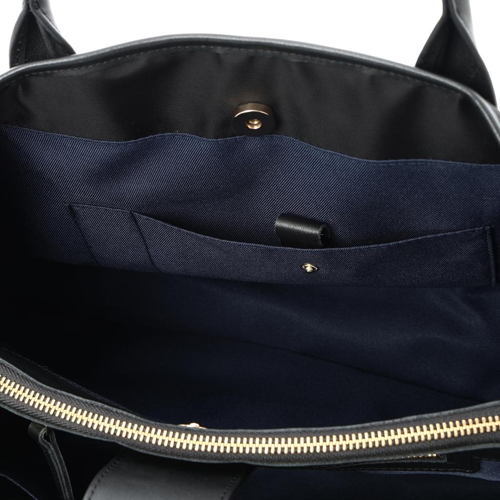 Nylon x Cowhide included utility tote BK [Pelke] 2-way 08-00-09690 Women's