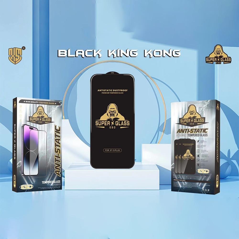 High definition ESD black diamond tempered film iPhone15/14promax Apple 16 high aluminum arc mobile phone tempered film