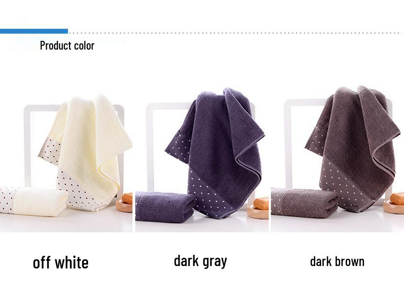 New Jacquard Polka Dot Thick Cotton Towel Gift