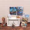 4 Bucăți/Set 1/12 Casă de Păpuși Simulare Pictură în Ulei Murală Perete Poza Model Casă de Păpuși Mini Decor Cameră de Zi Decor Micro Scenă