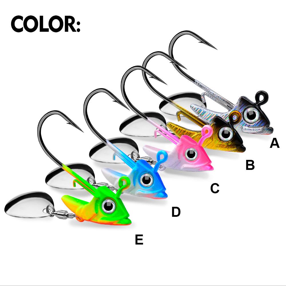 High-Performance Lead Jig Head Crank Hooks for Soft Worm Wobbler Lure Fishing - 7g to 15g - for Catching More Fish