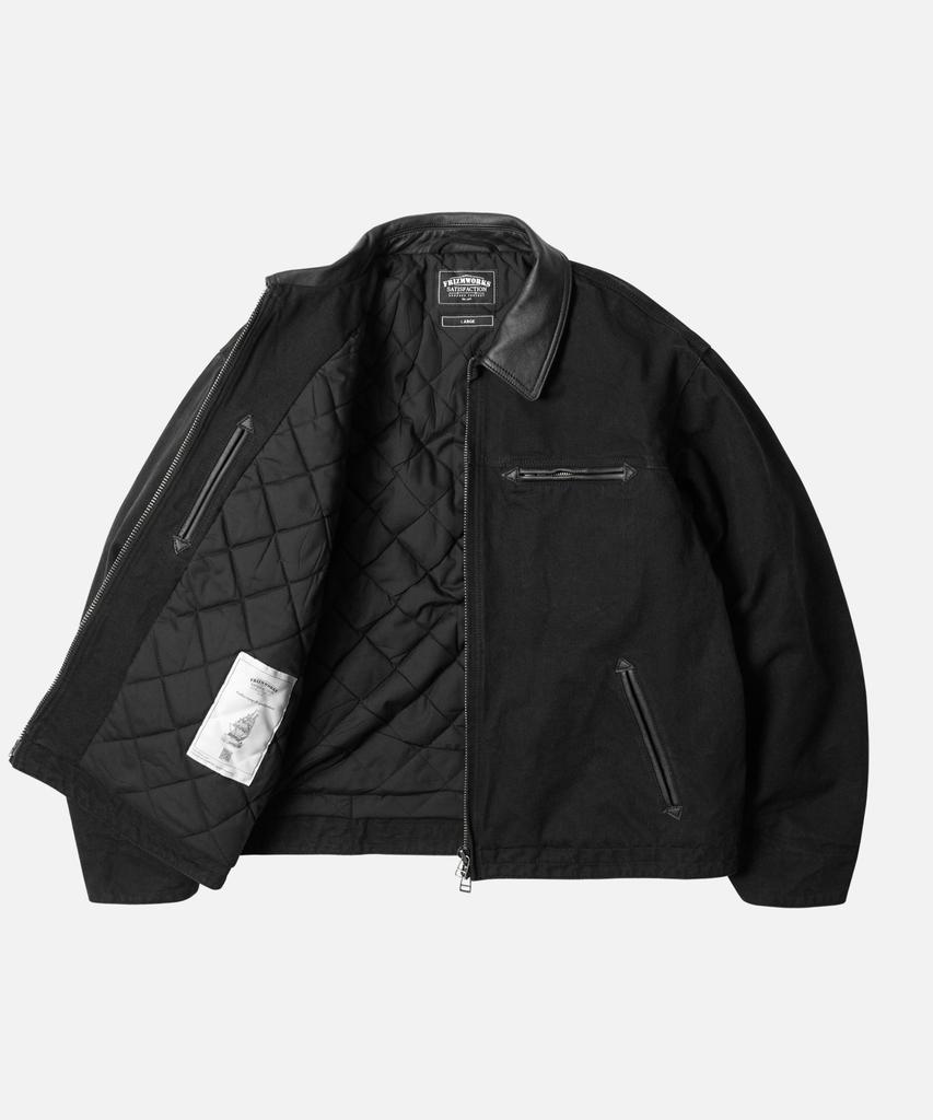 Frizmworks Heavy Canvas Destroyed Work Jacket _ Black