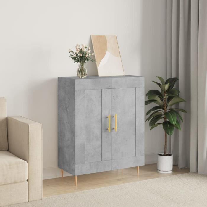 VidaXL Buffet gris béton 69,5x34x90 cm bois d'ingénierie 830184