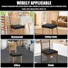 4Pcs Dining Chair Seat Cover Set Leather Waterproof Chair Cushion Cover Kitchen Chair Seat Protector Slipcover Furniture Decor